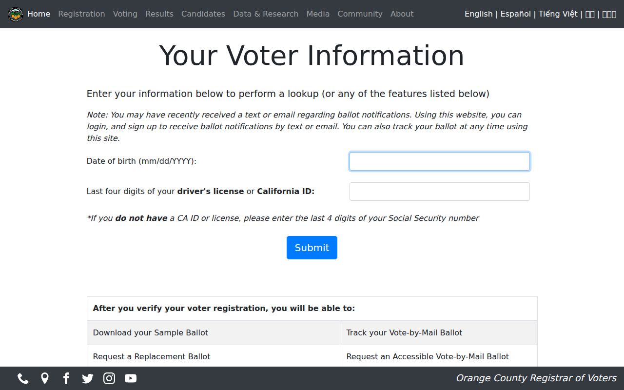 Yorba Linda people search voter registration lookup