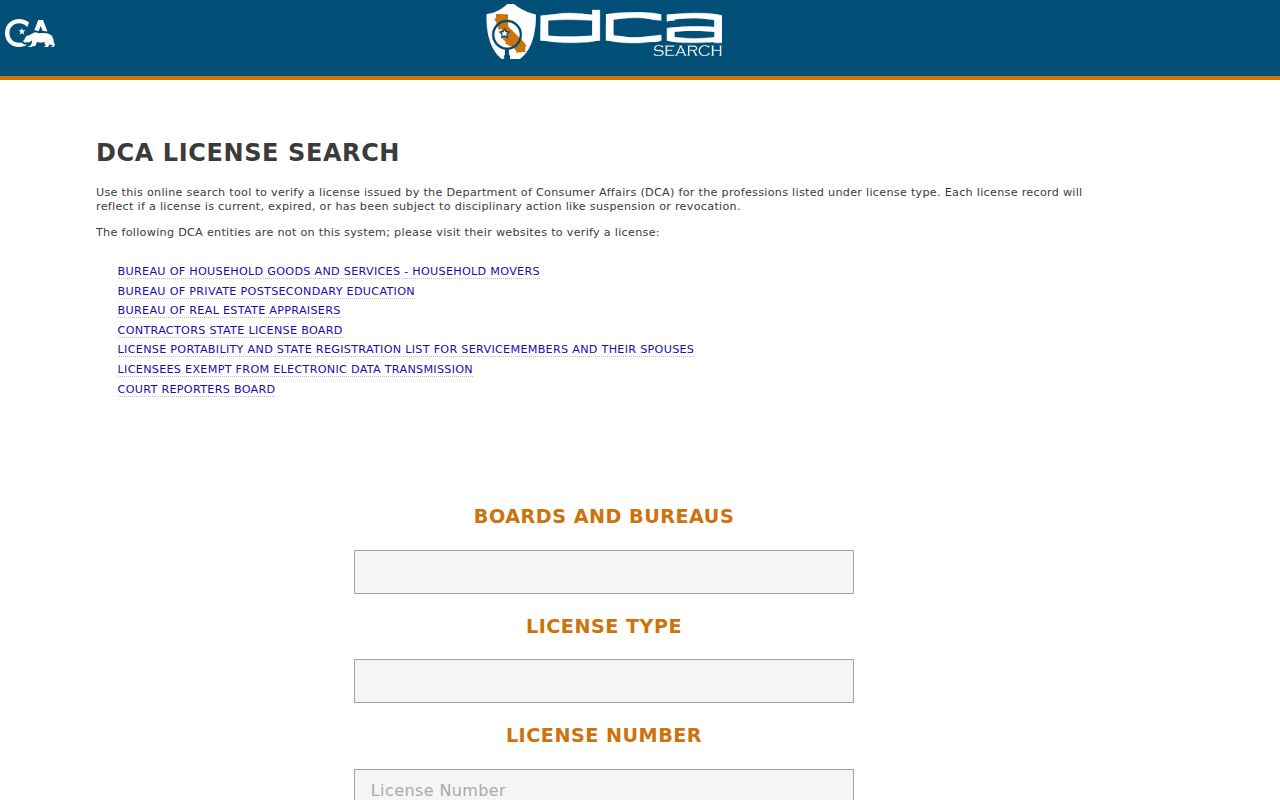 Yorba Linda people search California professional licenses