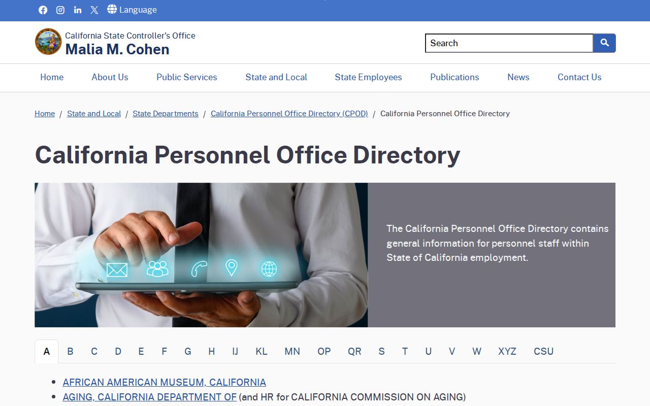 Yorba Linda people directories resource for California personnel offices
